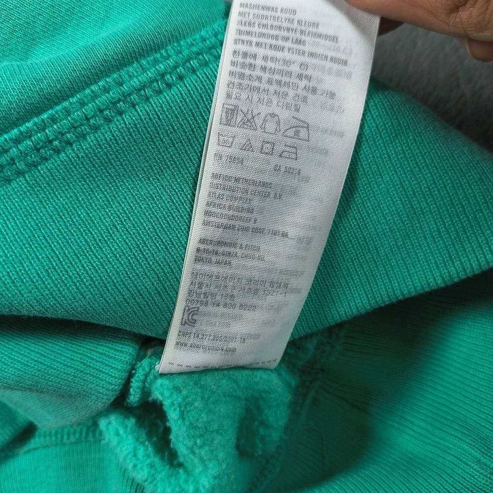 Hollister Hoodie Men Medium Green Hawaiian Surf Tour 22 Embroidered Pullover Y2K - Picture 9 of 11